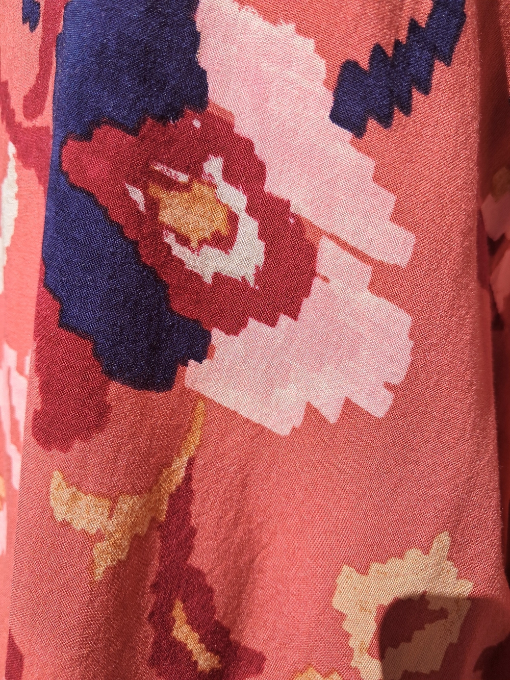 Canyon Retreat L Button-Front Shirt Coral Rust Pink EUC - Picture 7 of 12